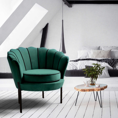 ANGELO leisure armchair dark green/ black DIOMMI V-CH-ANGELO-FOT-C.ZIELONY