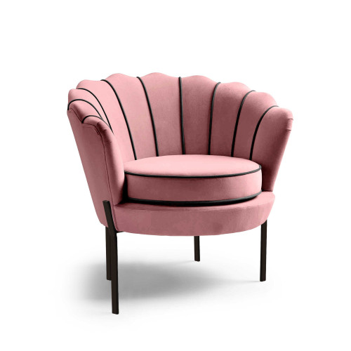 ANGELO leisure armchair pink / black DIOMMI V-CH-ANGELO-FOT-RÓŻOWY