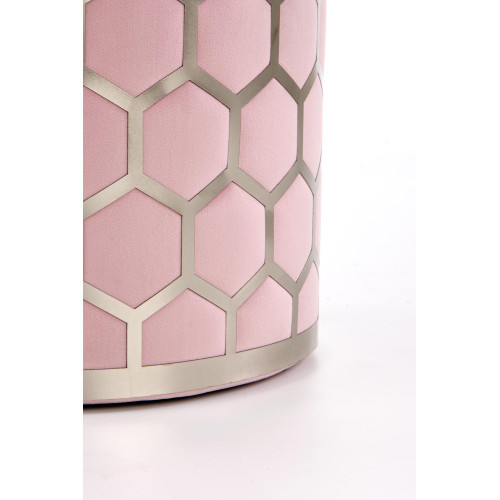 AQUA pouffe color: light pink, silver DIOMMI V-CH-AQUA-PUFA-J.RÓŻOWY