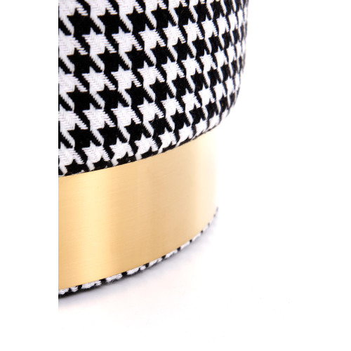 ARUNA pouffe color: black/white/gold DIOMMI V-CH-ARUNA-PUFA