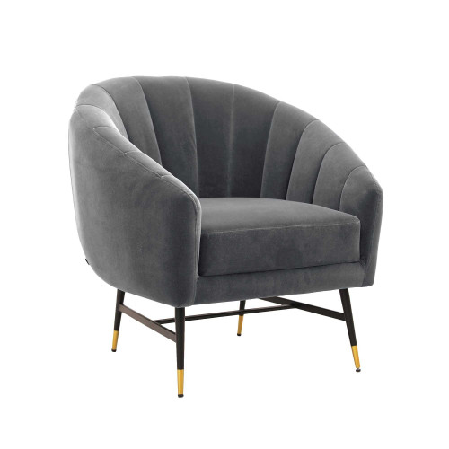 BRITNEY leisure armchair gray / black / gold DIOMMI V-CH-BRITNEY-FOT-POPIELATY