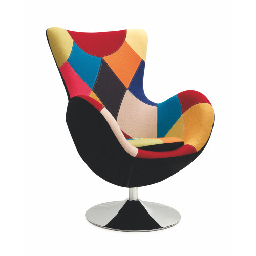 BUTTERFLY chair color: multicolored DIOMMI V-CH-BUTTERFLY-FOT-PATCHWORK