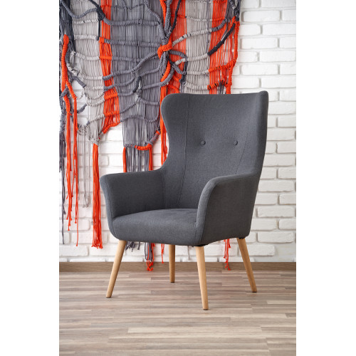 COTTO leisure chair, color: dark grey DIOMMI V-CH-COTTO-FOT-C.POPIEL