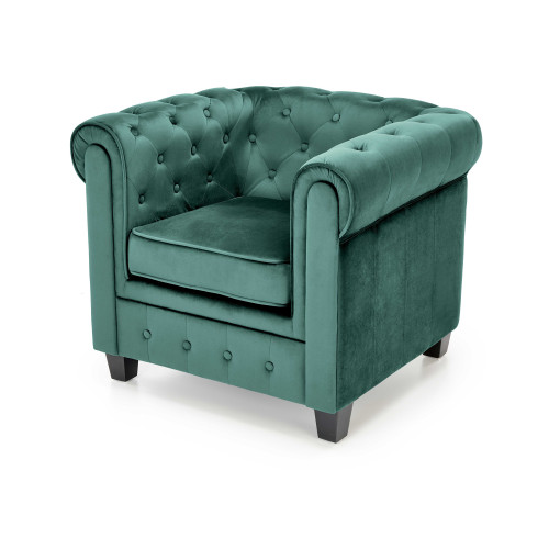 ERIKSEN  leisure armchair dark green / black DIOMMI V-CH-ERIKSEN-FOT-C.ZIELONY