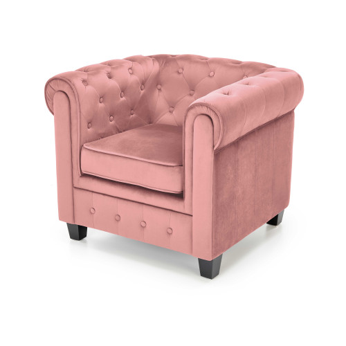 ERIKSEN  leisure armchair pink / black DIOMMI V-CH-ERIKSEN-FOT-RÓŻOWY