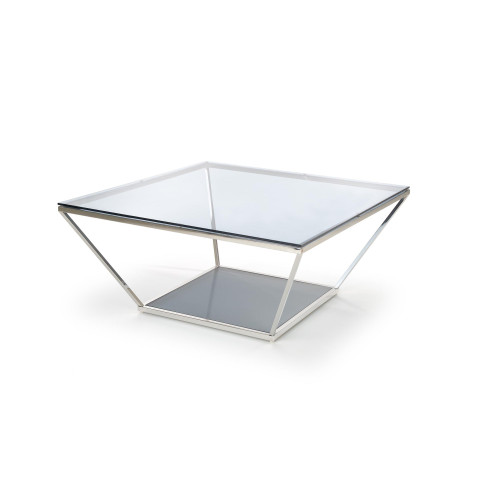 Холна маса FABIOLA неръждаема стомана и стъкло 100/100/45 цвят хром DIOMMI V-CH-FABIOLA-LAW