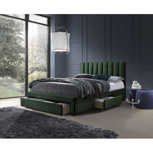 GRACE bed with drawers, color: dark green DIOMMI V-CH-GRACE-LOZ-C.ZIELONY