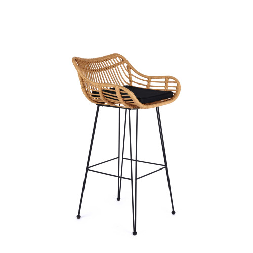 H105 bar stool, color: natural / black DIOMMI V-CH-H/105