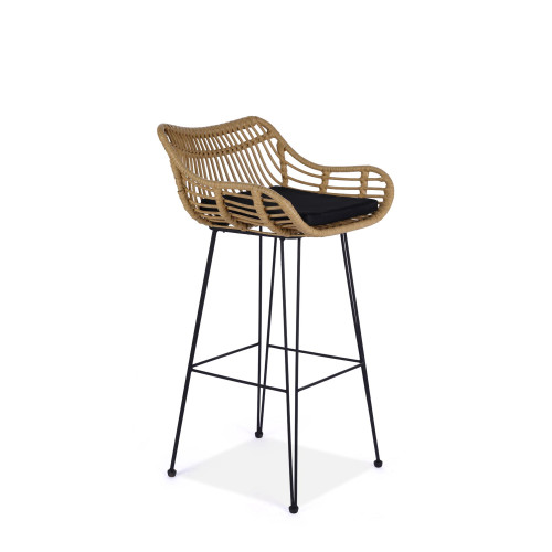 H105 bar stool, color: natural / black DIOMMI V-CH-H/105 H105 bar stool, color: natural / black DIOMMI V-CH-H/105