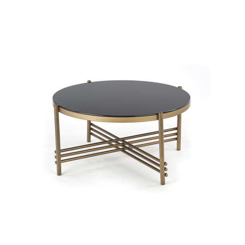 Холна маса стъклена черна със злато ISMENA 80x80x41 DIOMMI 60-20887 Холна маса стъклена черна със злато ISMENA 80x80x41 DIOMMI 60-20887