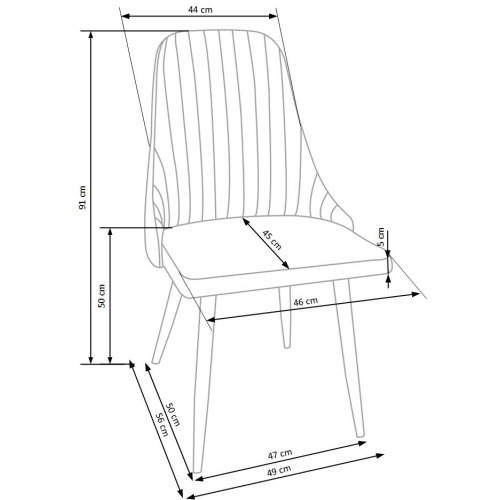 K285 chair, color: beige DIOMMI V-CH-K/285-KR-BEŻOWY K285 chair, color: beige DIOMMI V-CH-K/285-KR-BEŻOWY