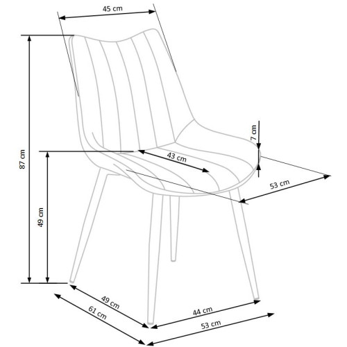 K388 chair, color: grey DIOMMI V-CH-K/388-KR-POPIELATY K388 chair, color: grey DIOMMI V-CH-K/388-KR-POPIELATY