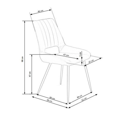 K404 chair, color: dark green DIOMMI V-CH-K/404-KR-C.ZIELONY K404 chair, color: dark green DIOMMI V-CH-K/404-KR-C.ZIELONY