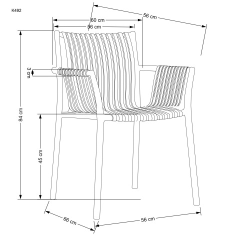 K492 chair grey DIOMMI V-CH-K/493-KR-POPIELATY K492 chair grey DIOMMI V-CH-K/493-KR-POPIELATY
