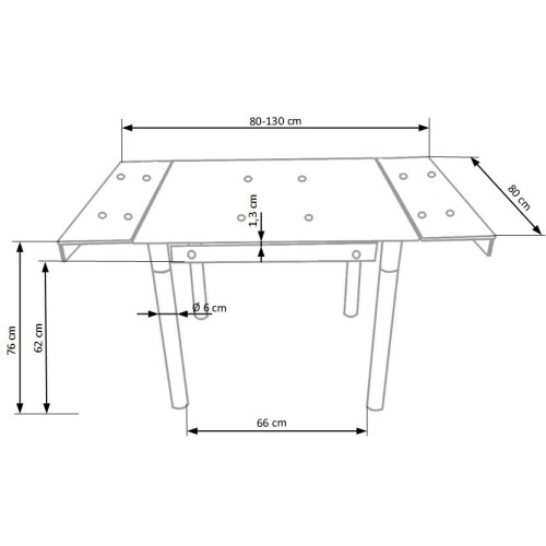 KENT extension table color: grey DIOMMI V-CH-KENT-ST-POPIEL KENT extension table color: grey DIOMMI V-CH-KENT-ST-POPIEL