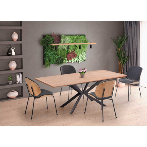 LEGARTO table natural oak/black DIOMMI V-CH-LEGARTO-ST LEGARTO table natural oak/black DIOMMI V-CH-LEGARTO-ST