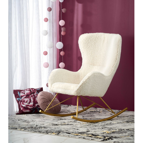 LIBERTO leisure armchair cream / gold DIOMMI V-CH-LIBERTO-FOT-KREMOWY