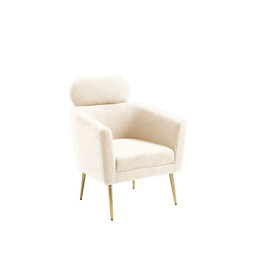 MELISA  leisure armchair cream / gold DIOMMI V-CH-MELISA-FOT-KREMOWY