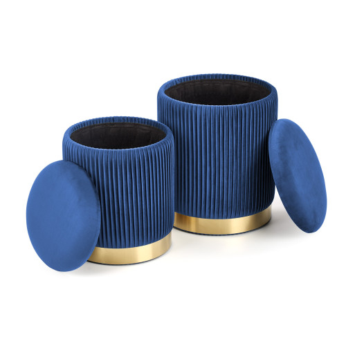 MONTY set of two stools: color: dark blue DIOMMI V-CH-MONTY-PUFA-GRANATOWY MONTY set of two stools: color: dark blue DIOMMI V-CH-MONTY-PUFA-GRANATOWY