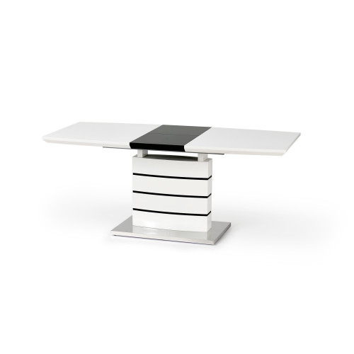 Разтегателна трапезна маса NORD лакиран МДФ 140-180х80х76см бял и черен table DIOMMI V-CH-NORD-ST Разтегателна трапезна маса NORD лакиран МДФ 140-180х80х76см бял и черен table DIOMMI V-CH-NORD-ST
