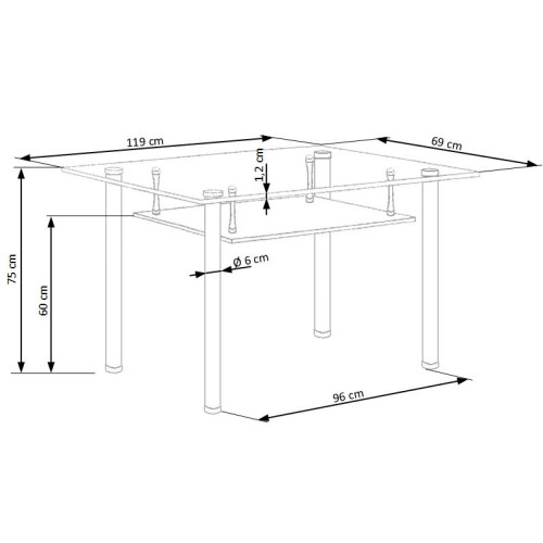 OLIVIER table color: transparent DIOMMI V-CH-OLIVIER-ST OLIVIER table color: transparent DIOMMI V-CH-OLIVIER-ST