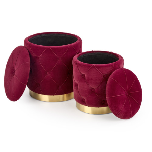 POLLY set of two stools, color: dark red DIOMMI V-CH-POLLY-PUFA-BORDOWY POLLY set of two stools, color: dark red DIOMMI V-CH-POLLY-PUFA-BORDOWY