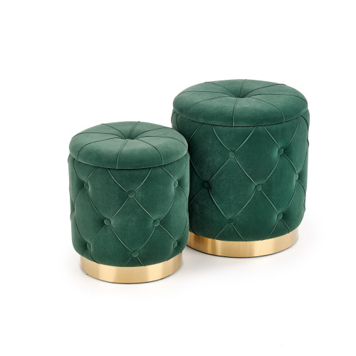 POLLY set of two stools, color: dark green DIOMMI V-CH-POLLY-PUFA-C.ZIELONY POLLY set of two stools, color: dark green DIOMMI V-CH-POLLY-PUFA-C.ZIELONY