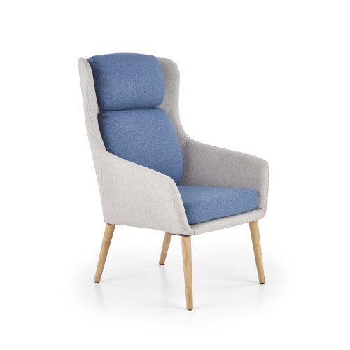 PURIO leisure chair, color: light grey / blue DIOMMI V-CH-PURIO-FOT-NIEBIESKI
