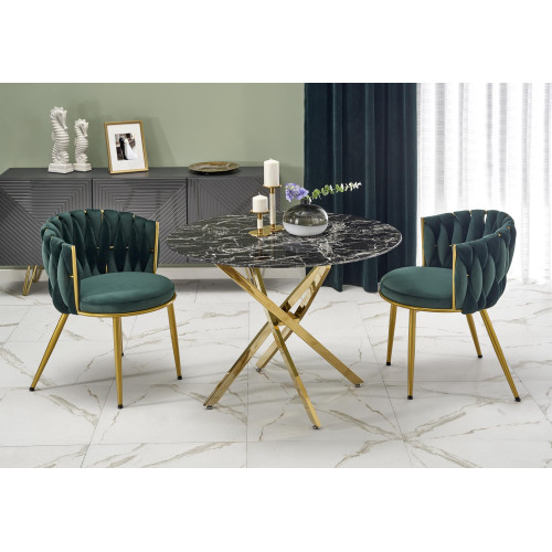RAYMOND 2 table, color: top - black marble, legs - gold DIOMMI V-CH-RAYMOND_2-ST-CZARNY_ZŁOTY