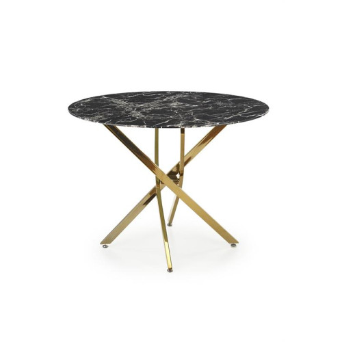 RAYMOND 2 table, color: top - black marble, legs - gold DIOMMI V-CH-RAYMOND_2-ST-CZARNY_ZŁOTY RAYMOND 2 table, color: top - black marble, legs - gold DIOMMI V-CH-RAYMOND_2-ST-CZARNY_ZŁOTY