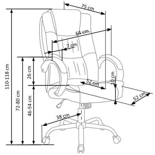 RELAX office chair DIOMMI V-CH-RELAX-FOT-C.BRĄZ RELAX office chair DIOMMI V-CH-RELAX-FOT-C.BRĄZ