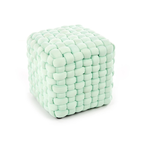 RUBIK pouffe color: light green DIOMMI V-CH-RUBIK-PUFA-J.ZIELONY