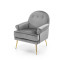 SANTI leisure armchair grey / gold DIOMMI V-CH-SANTI-FOT-POPIELATY