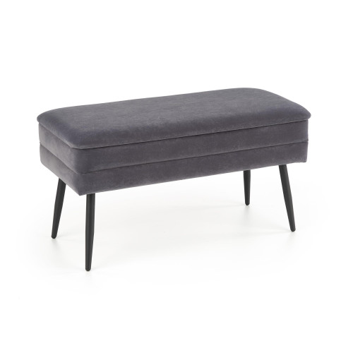 VELVA bench color: grey/black DIOMMI V-CH-VELVA-POPIEL/CZARNY