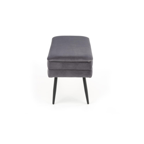 VELVA bench color: grey/black DIOMMI V-CH-VELVA-POPIEL/CZARNY