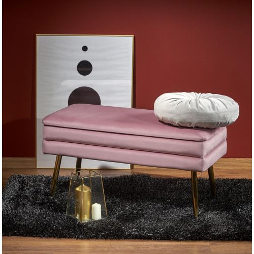 VELVA bench color: pink/gold DIOMMI V-CH-VELVA-RÓŻOWY/ZŁOTY