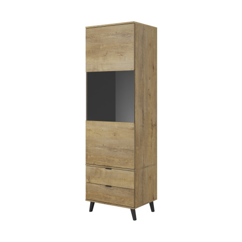 NEST W-2 display cabinet color: lefkas oak / black DIOMMI V-PL-NEST-W-2