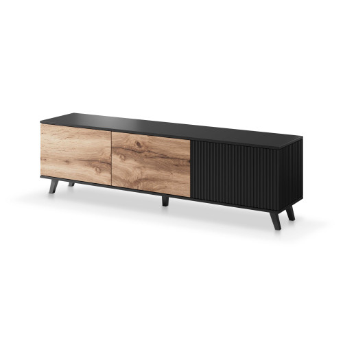 RANDOM RTV-2 TV-stand, color: wotan oak/black DIOMMI V-PL-RANDOM-RTV-2 RANDOM RTV-2 TV-stand, color: wotan oak/black DIOMMI V-PL-RANDOM-RTV-2
