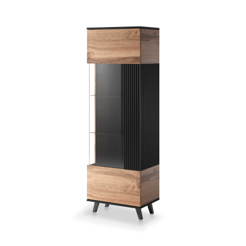 RANDOM W-1 display cabinet, color: wotan oak/black DIOMMI V-PL-RANDOM-W-1 RANDOM W-1 display cabinet, color: wotan oak/black DIOMMI V-PL-RANDOM-W-1