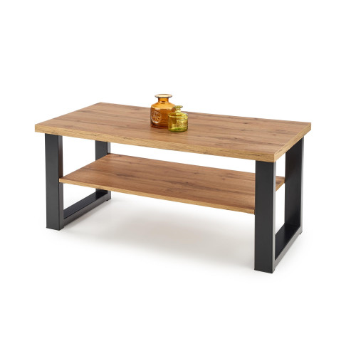 VENOM U coffee table color: votan oak/black DIOMMI V-PL-VENOM-U-LAW