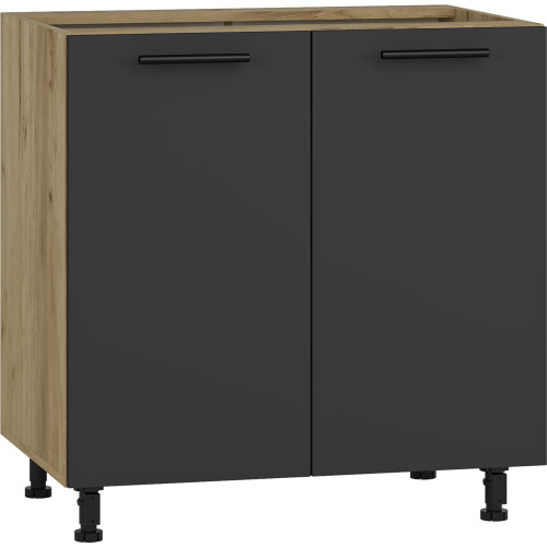 VENTO D-80/82 lower cabinet, color: craft oak/antracite DIOMMI V-UA-VENTO-D-80/82-ANTRACYT