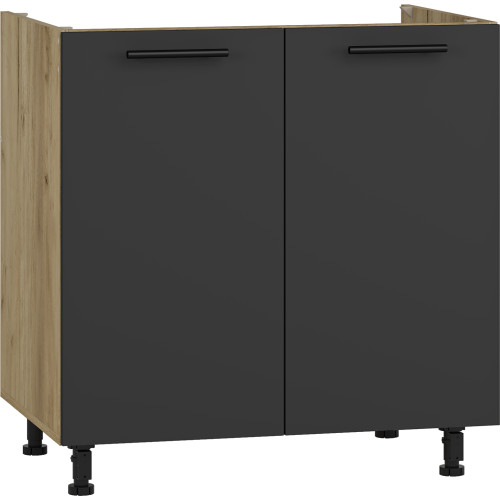 VENTO DK-80/82 sink cabinet, color: craft oak/antracite DIOMMI V-UA-VENTO-DK-80/82-ANTRACYT