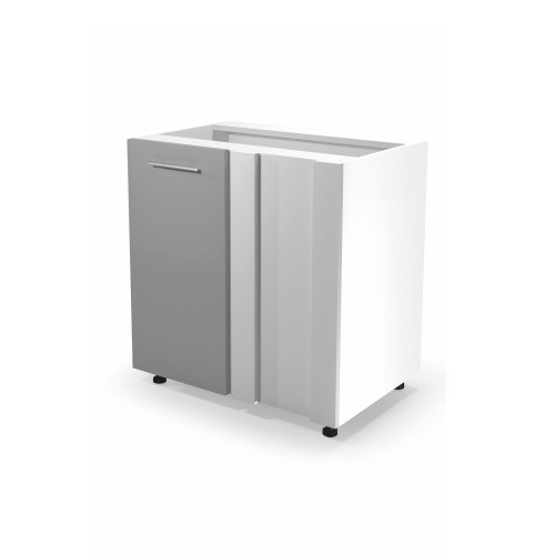 VENTO DN-100/82 corner lower cabinet, color: white / light grey DIOMMI V-UA-VENTO-DN-100/82-J.POPIEL