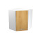 VENTO GN-60/72 corner top cabinet, color: white / honey oak DIOMMI V-UA-VENTO-GN-60/72-D.MIODOWY