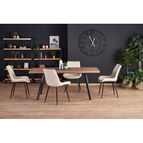 BERLIN extension table, walnut / black BERLIN extension table, walnut / black