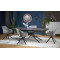 VITORINO extension table, color: top - black marble, legs - black