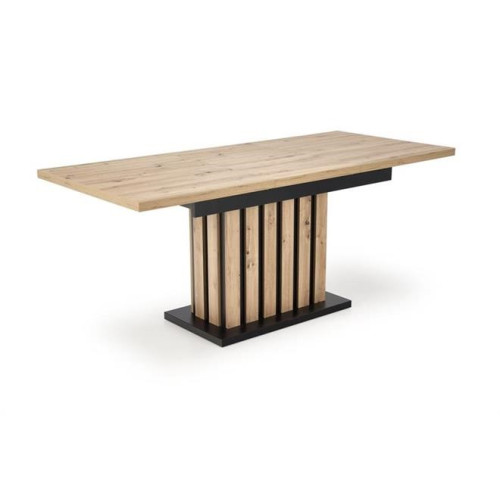 LAMELLO extension table, artisan oak / black LAMELLO extension table, artisan oak / black