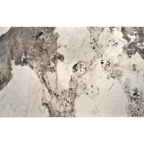FERNANDO extension table, white marble / black FERNANDO extension table, white marble / black
