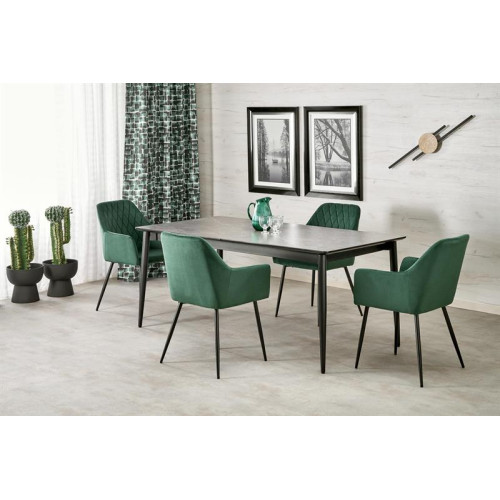 CHARLES table grey marble / black CHARLES table grey marble / black