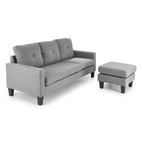 GERSON sofa with ottoman, color: grey GERSON sofa with ottoman, color: grey